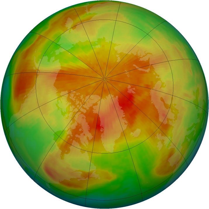 Arctic ozone map for 04 April 1992